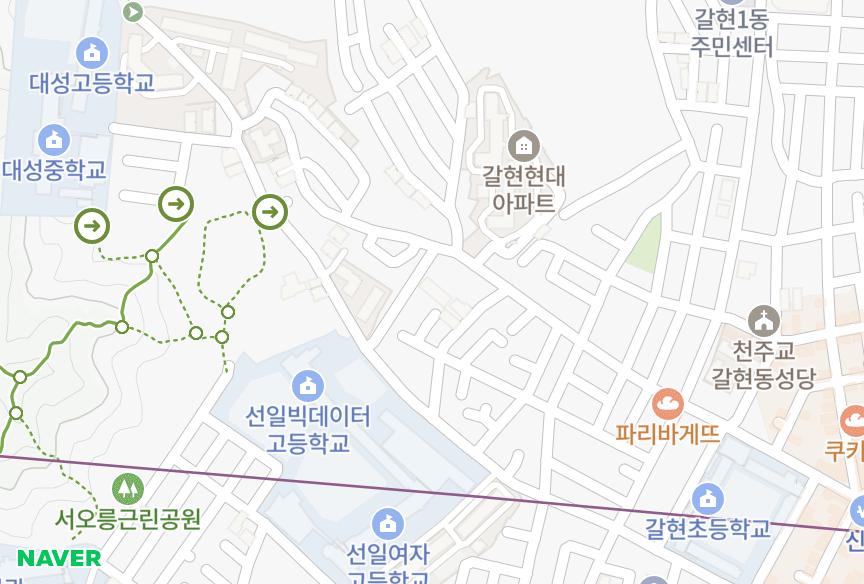 서울특별시 은평구 갈현동 반도하우드 위치·실거래 시세 지도