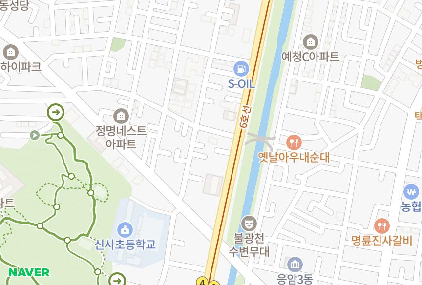 서울특별시 은평구 신사동 선정 위치·실거래 시세 지도