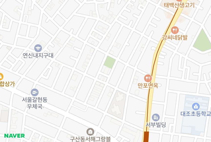서울특별시 은평구 갈현동 행운 위치·실거래 시세 지도
