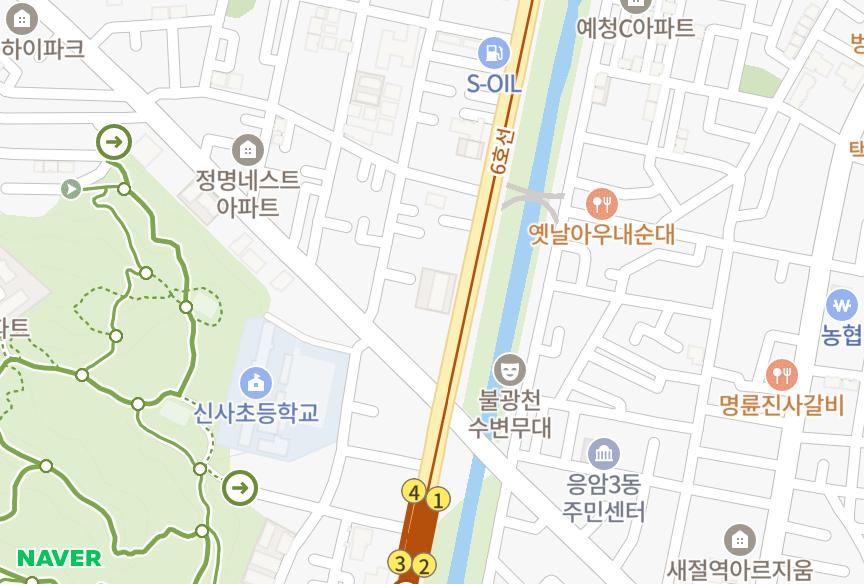 서울특별시 은평구 신사동 청운제일 위치·실거래 시세 지도