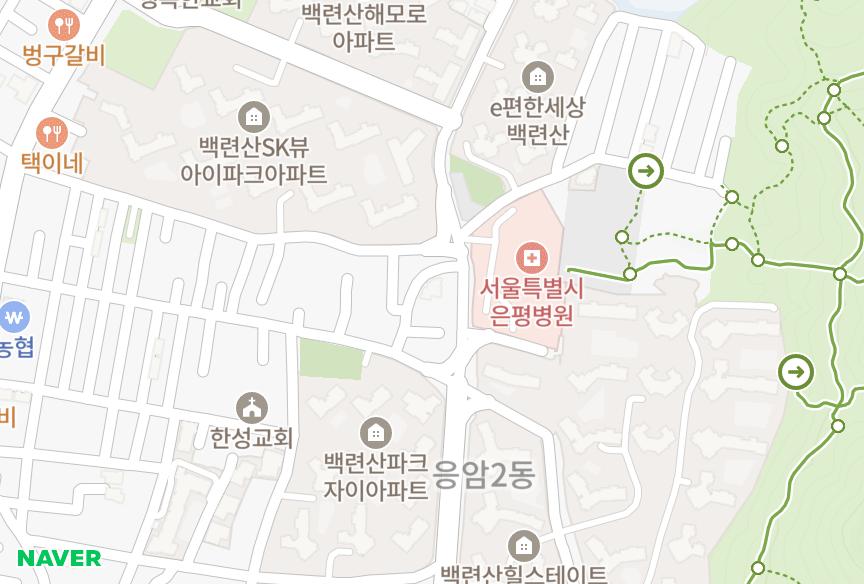 서울특별시 은평구 응암동 푸른숲 위치·실거래 시세 지도