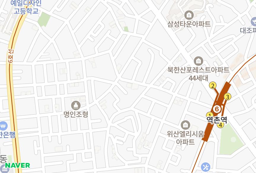 서울특별시 은평구 역촌동 푸른솔 위치·실거래 시세 지도
