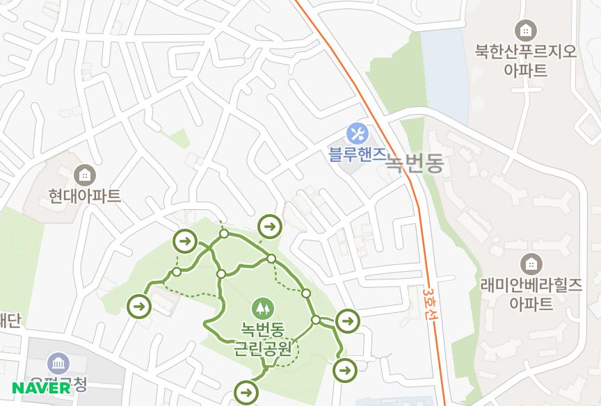 서울특별시 은평구 녹번동 월든힐스 위치·실거래 시세 지도