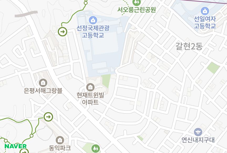 서울특별시 은평구 갈현동 해오름 위치·실거래 시세 지도