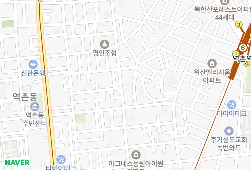 서울특별시 은평구 역촌동 딩크 위치·실거래 시세 지도