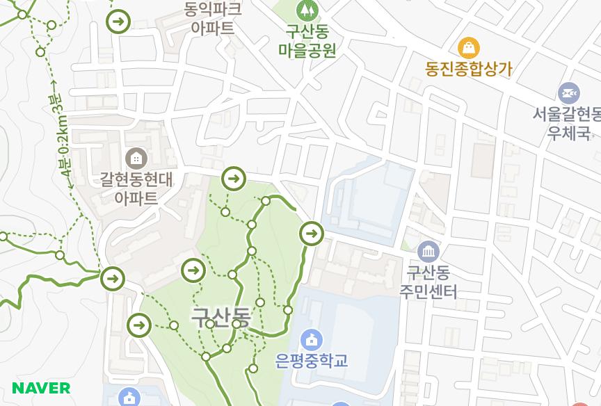 서울특별시 은평구 구산동 푸른솔 위치·실거래 시세 지도