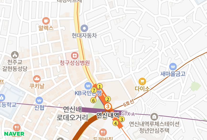 서울특별시 은평구 불광동 연신내역트리플라102동 위치·실거래 시세 지도
