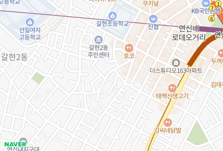 서울특별시 은평구 갈현동 대훈 위치·실거래 시세 지도