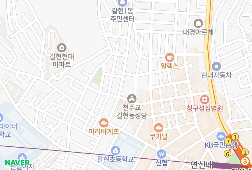 서울특별시 은평구 갈현동 수정럭스 위치·실거래 시세 지도