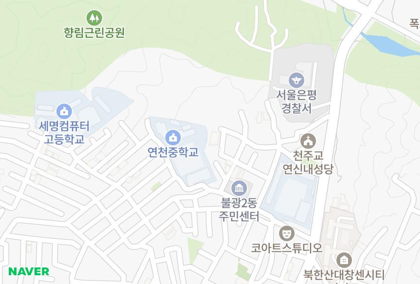 서울특별시 은평구 불광동 쉐라톤 위치·실거래 시세 지도