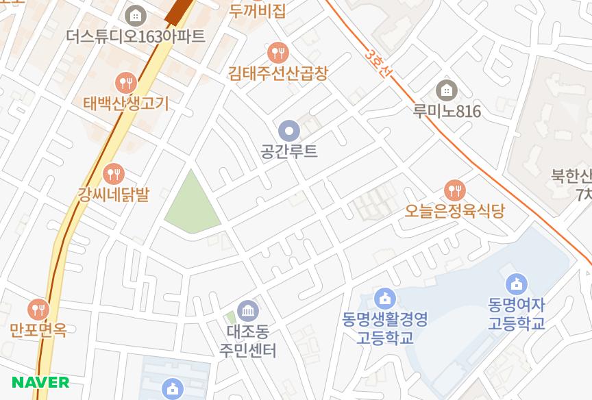 서울특별시 은평구 대조동 삼오 위치·실거래 시세 지도