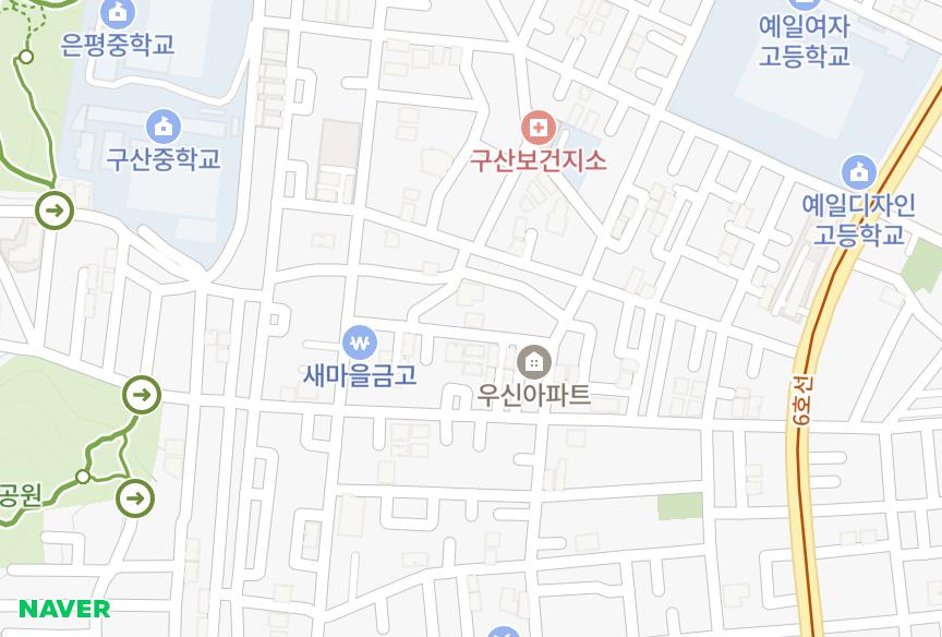 서울특별시 은평구 구산동 그린 위치·실거래 시세 지도