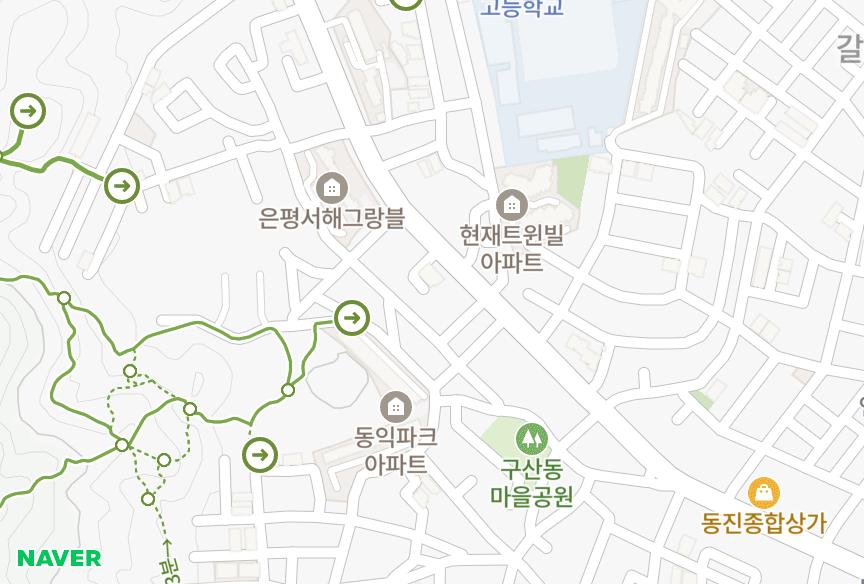 서울특별시 은평구 구산동 벨뷰 위치·실거래 시세 지도
