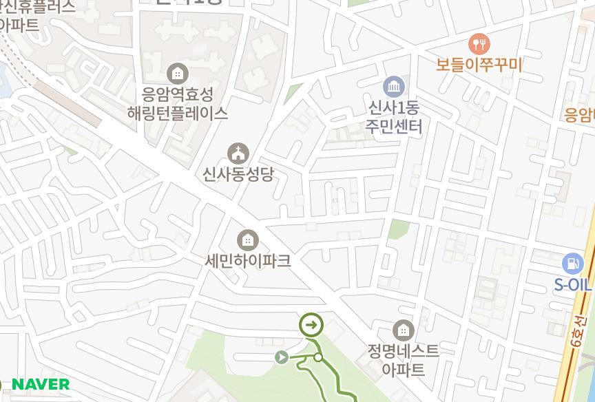 서울특별시 은평구 신사동 린든빌 위치·실거래 시세 지도