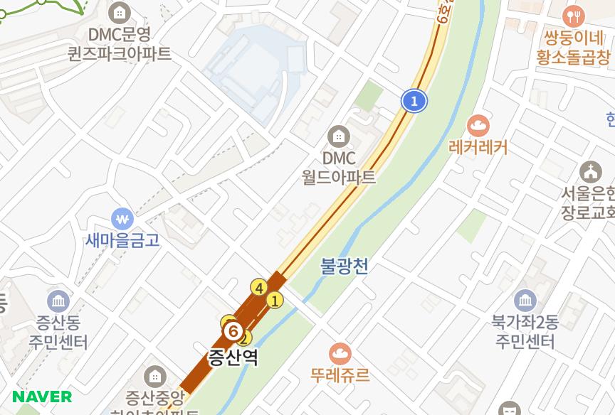 서울특별시 은평구 증산동 목화 위치·실거래 시세 지도
