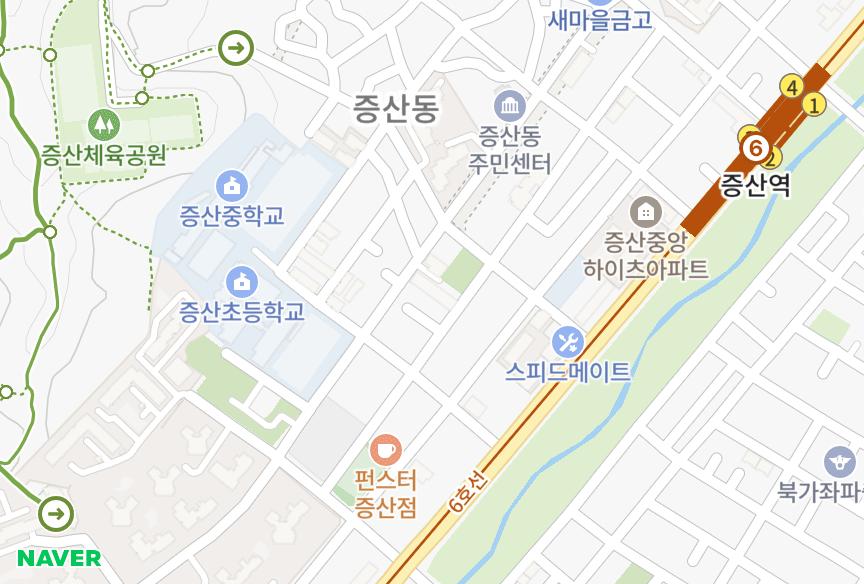 서울특별시 은평구 증산동 칠산 위치·실거래 시세 지도