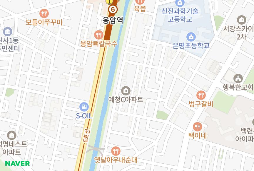 서울특별시 은평구 응암동 예청B 위치·실거래 시세 지도