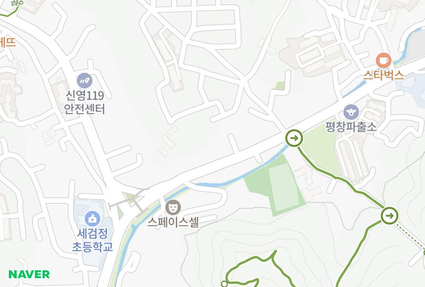 서울특별시 종로구 평창동 갑을 위치·실거래 시세 지도