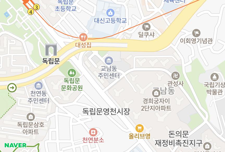 서울특별시 종로구 교북동 동아 위치·실거래 시세 지도