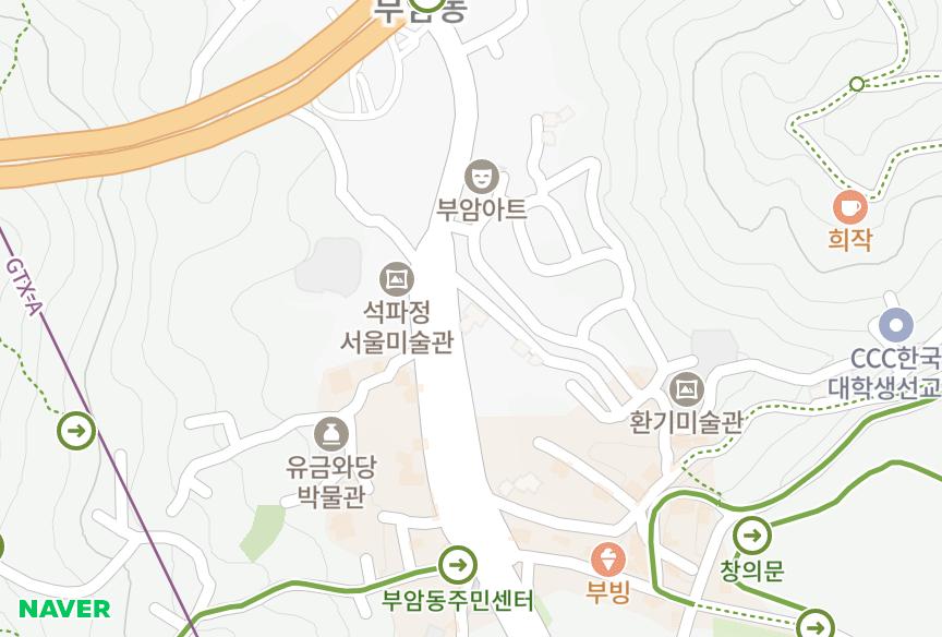 서울특별시 종로구 부암동 부암스카이뷰 위치·실거래 시세 지도