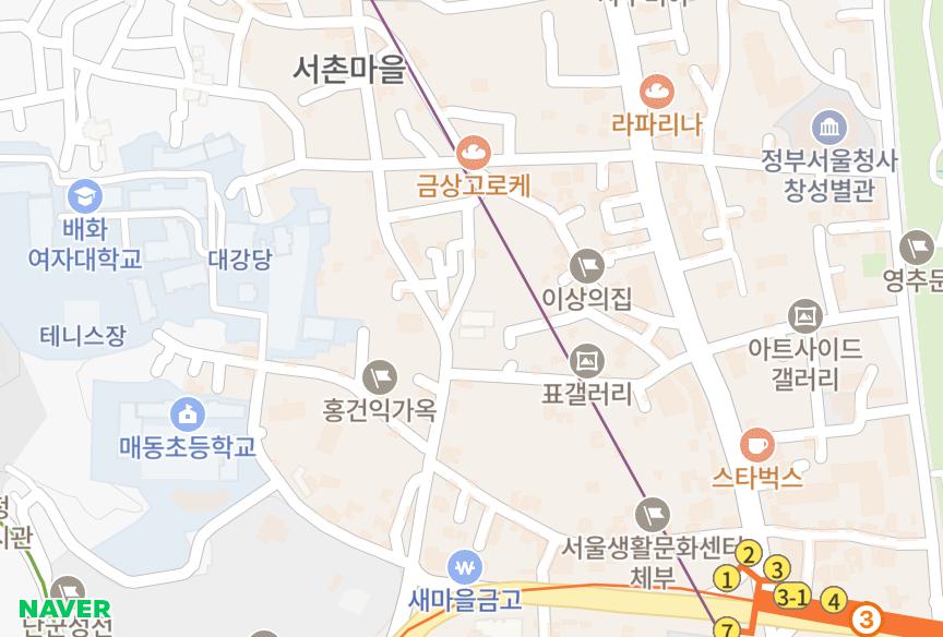 서울특별시 종로구 필운동 두레엘리시안 위치·실거래 시세 지도