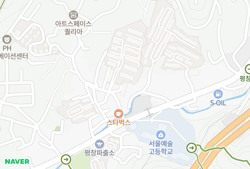 서울특별시 종로구 평창동 밀레니엄 위치·실거래 시세 지도