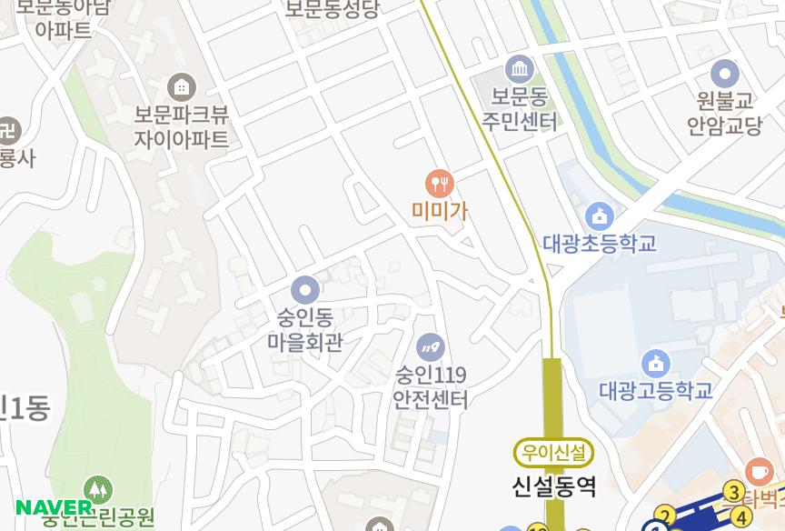 서울특별시 종로구 숭인동 하림빌라트 위치·실거래 시세 지도