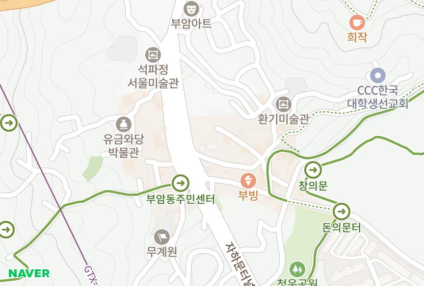 서울특별시 종로구 부암동 별빛고운 위치·실거래 시세 지도