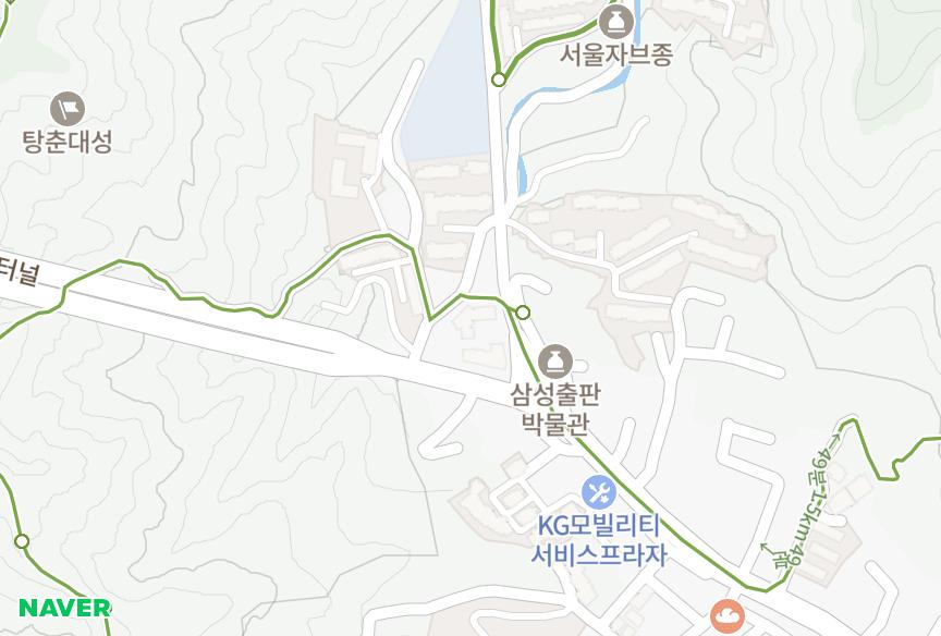 서울특별시 종로구 구기동 마운틴뷰 위치·실거래 시세 지도