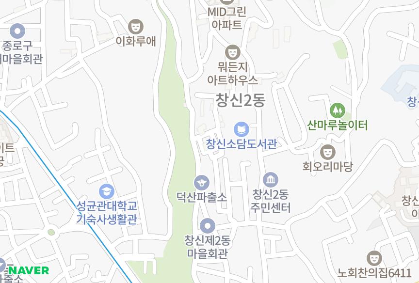서울특별시 종로구 창신동 성용 위치·실거래 시세 지도