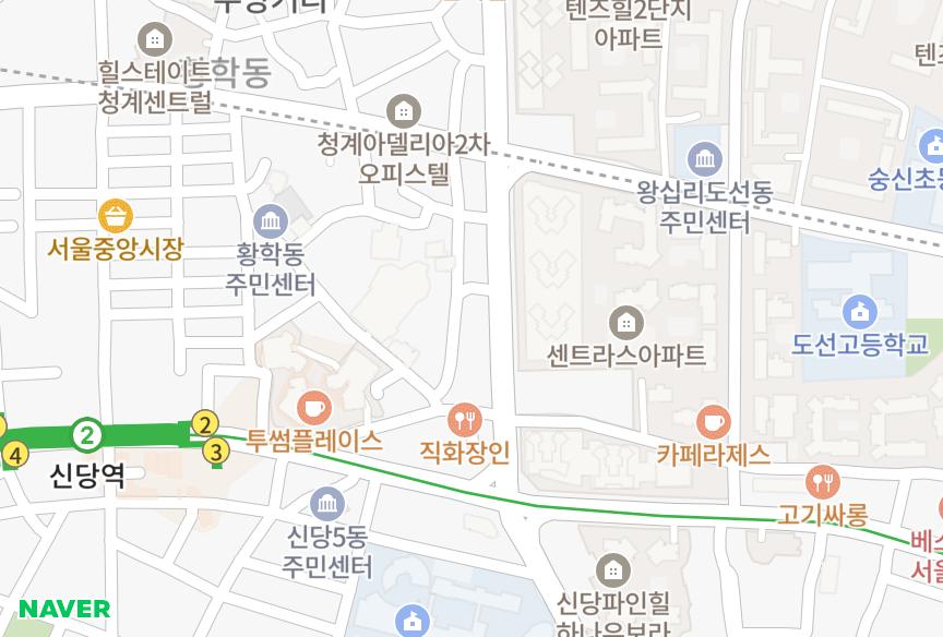 서울특별시 중구 황학동 DUO302차 위치·실거래 시세 지도