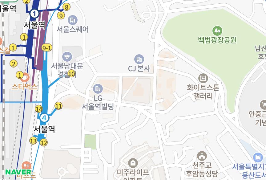 서울특별시 중구 남대문로5가 남산트라팰리스 위치·실거래 시세 지도