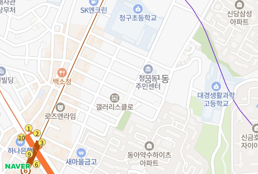 서울특별시 중구 신당동 진달래 위치·실거래 시세 지도