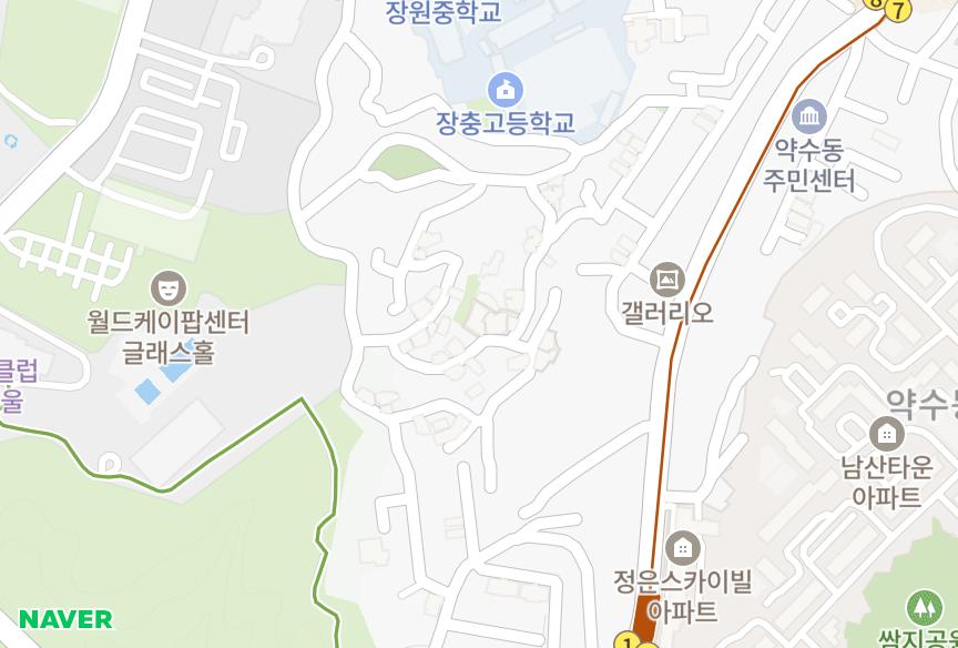 서울특별시 중구 신당동 푸른마을 위치·실거래 시세 지도