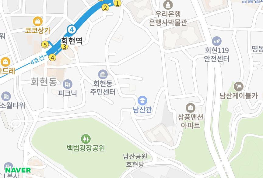 서울특별시 중구 회현동1가 이지빌 위치·실거래 시세 지도