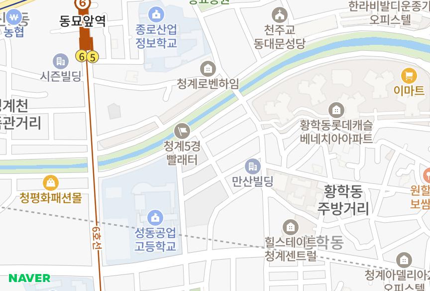 서울특별시 중구 황학동 그랜드힐 위치·실거래 시세 지도