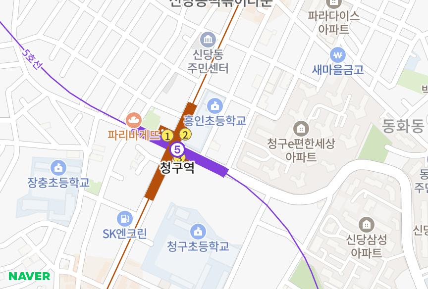 서울특별시 중구 신당동 타워 위치·실거래 시세 지도