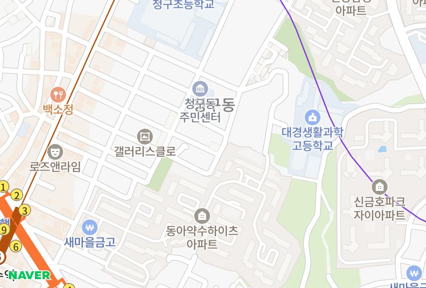 서울특별시 중구 신당동 기린 위치·실거래 시세 지도