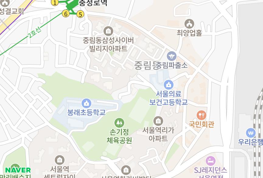 서울특별시 중구 만리동1가 SY파크힐 위치·실거래 시세 지도