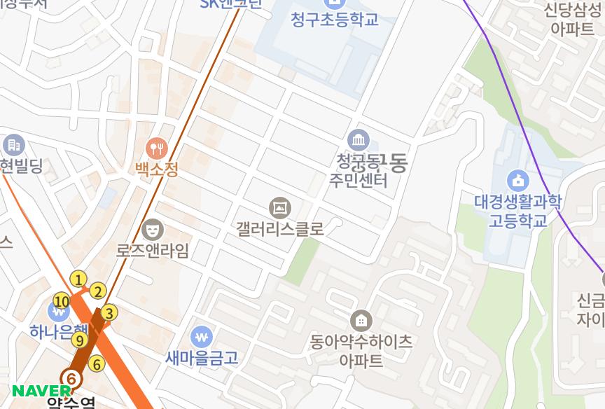 서울특별시 중구 신당동 성지 위치·실거래 시세 지도