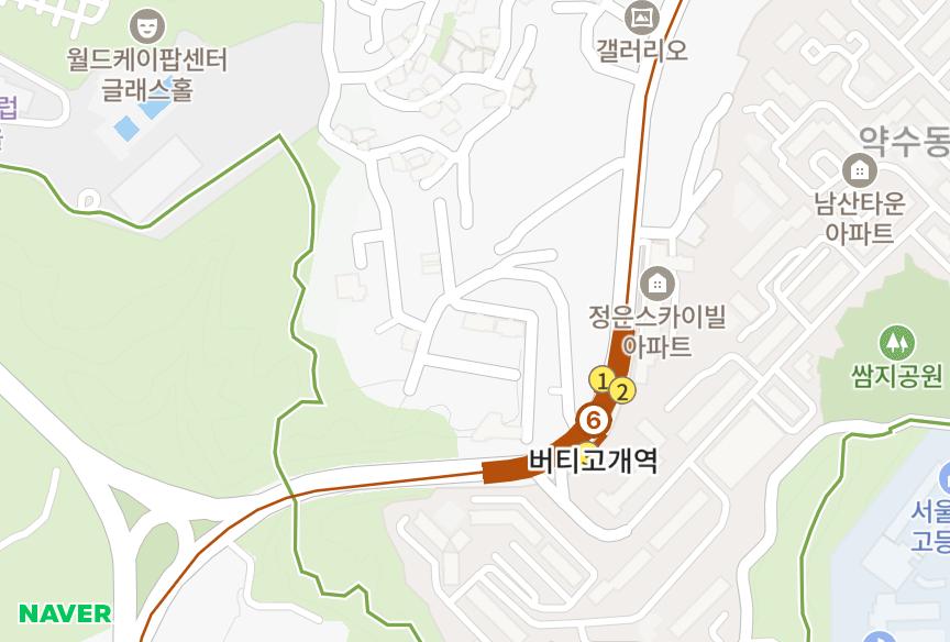 서울특별시 중구 신당동 프라임1차 위치·실거래 시세 지도