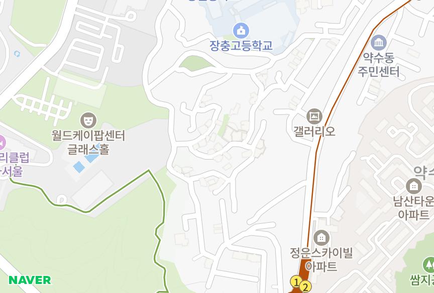 서울특별시 중구 신당동 다다 위치·실거래 시세 지도