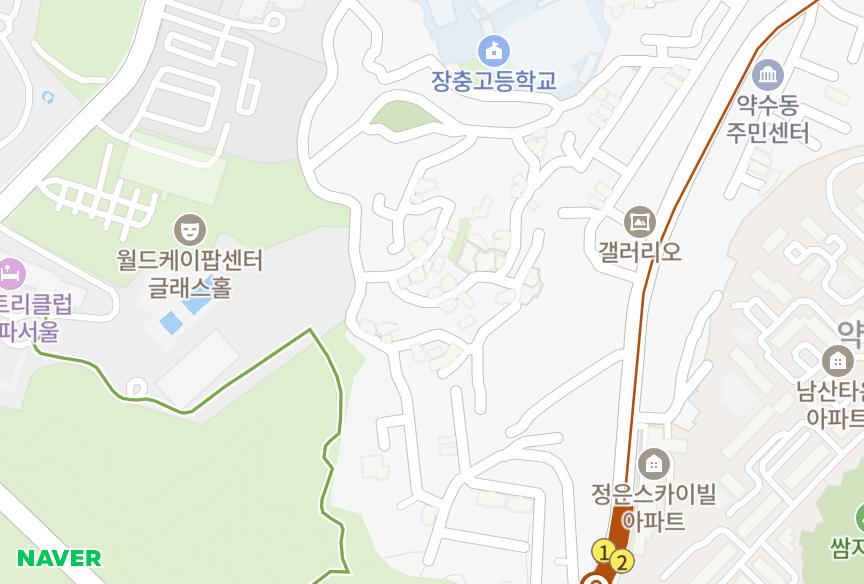 서울특별시 중구 신당동 명경아트빌 위치·실거래 시세 지도
