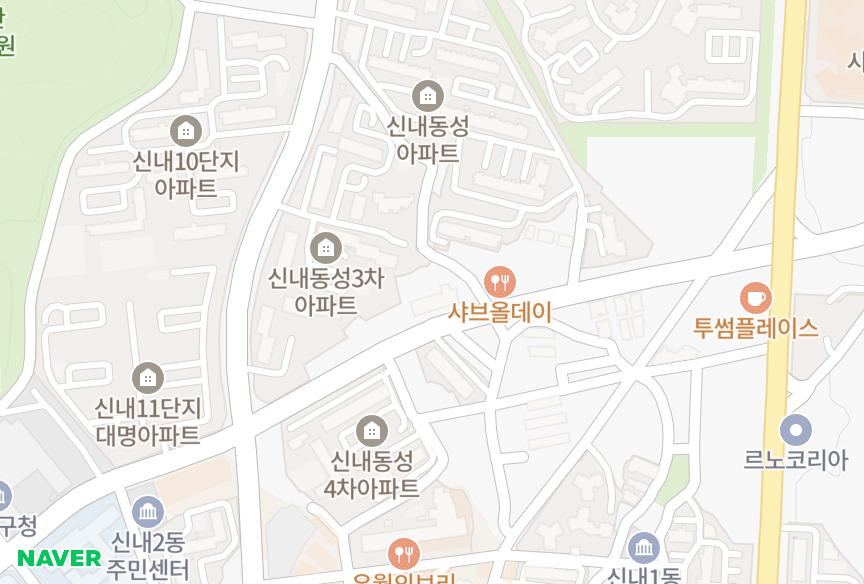 서울특별시 중랑구 신내동 동성타워프라자 위치·실거래 시세 지도