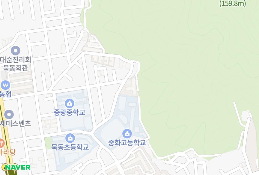 서울특별시 중랑구 중화동 중화동건영 위치·실거래 시세 지도