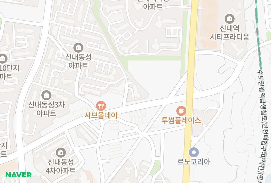 서울특별시 중랑구 신내동 동성5차 위치·실거래 시세 지도
