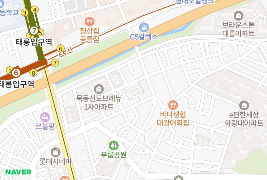 서울특별시 중랑구 묵동 삼성 위치·실거래 시세 지도