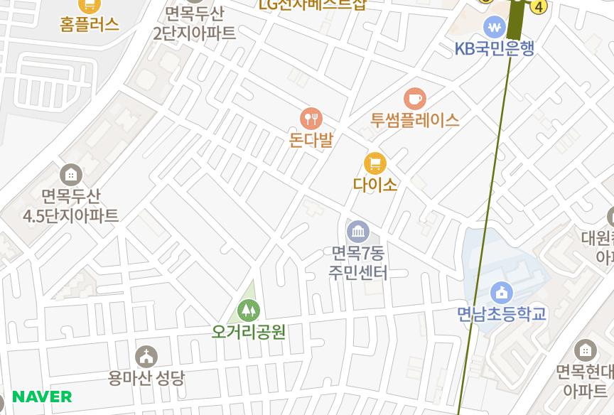 서울특별시 중랑구 면목동 동진노블클래스 위치·실거래 시세 지도