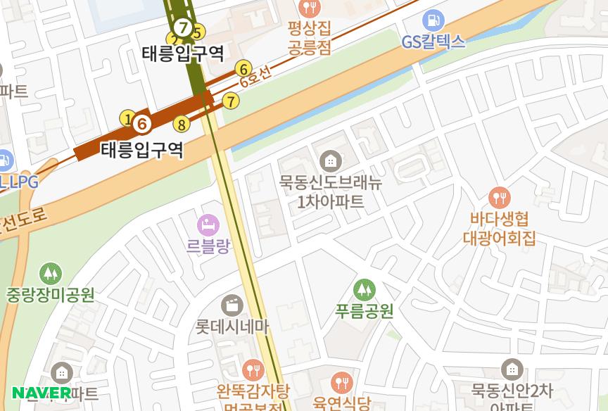 서울특별시 중랑구 묵동 태창네스트빌 위치·실거래 시세 지도