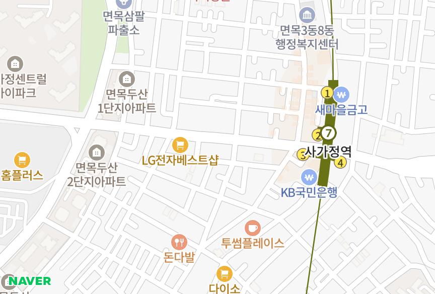 서울특별시 중랑구 면목동 킴스타워 위치·실거래 시세 지도